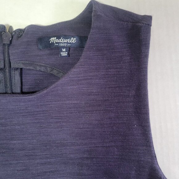 Madewell Keynote Ponte Professional Sleeveless Cotton Blend Navy Dress Size M - Picture 2 of 6